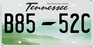 TN license plate B8552C