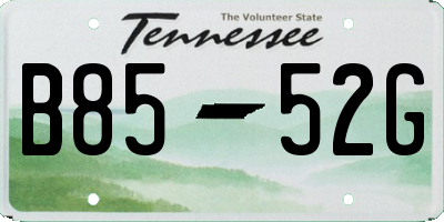 TN license plate B8552G