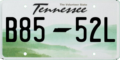 TN license plate B8552L