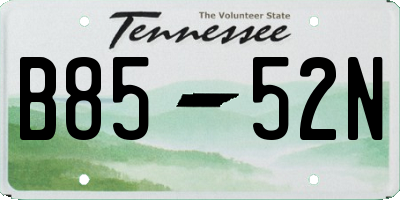 TN license plate B8552N