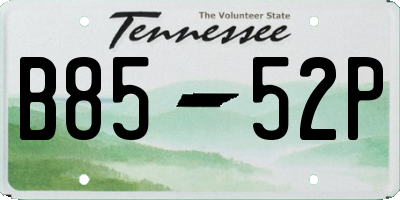 TN license plate B8552P