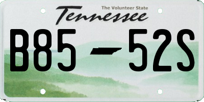 TN license plate B8552S