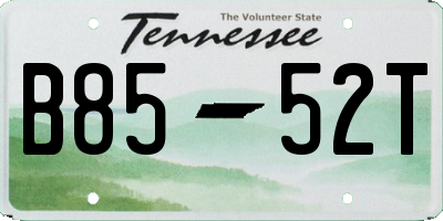 TN license plate B8552T