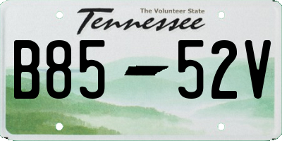 TN license plate B8552V