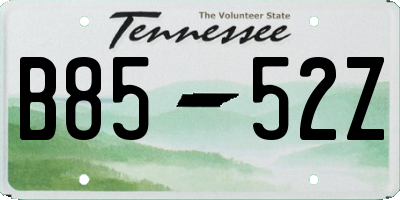 TN license plate B8552Z