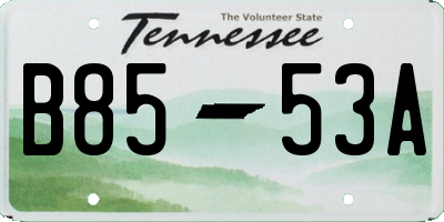 TN license plate B8553A