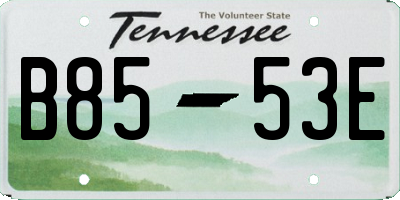 TN license plate B8553E