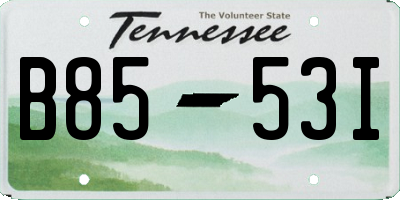 TN license plate B8553I