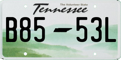 TN license plate B8553L