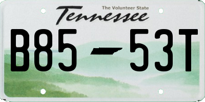 TN license plate B8553T