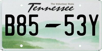 TN license plate B8553Y