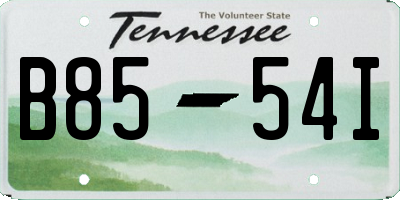 TN license plate B8554I