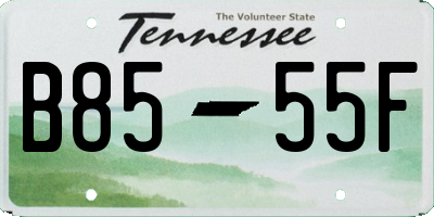 TN license plate B8555F