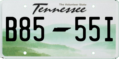 TN license plate B8555I