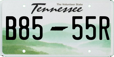 TN license plate B8555R