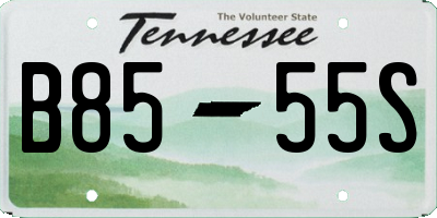 TN license plate B8555S