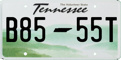 TN license plate B8555T
