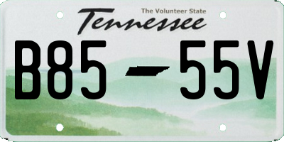 TN license plate B8555V