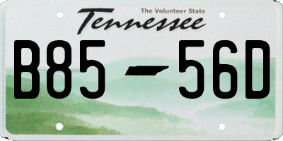 TN license plate B8556D