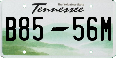 TN license plate B8556M