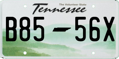 TN license plate B8556X