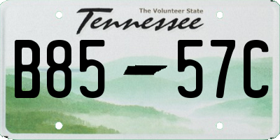 TN license plate B8557C