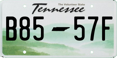 TN license plate B8557F