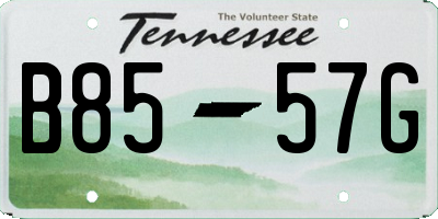 TN license plate B8557G