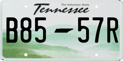 TN license plate B8557R
