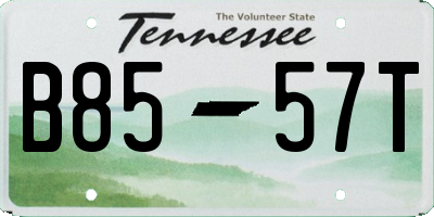TN license plate B8557T
