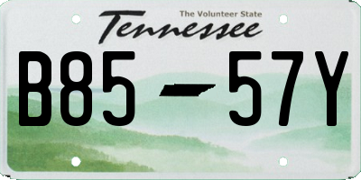 TN license plate B8557Y