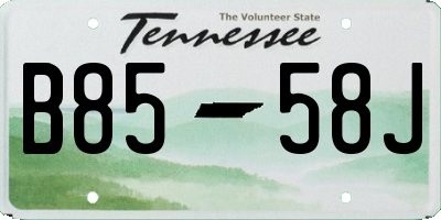 TN license plate B8558J