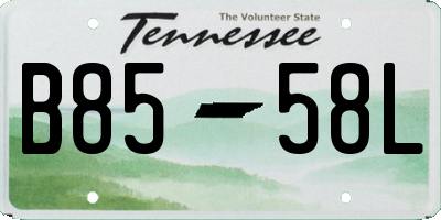 TN license plate B8558L