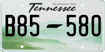 TN license plate B8558O