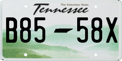 TN license plate B8558X