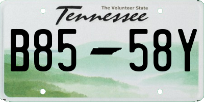TN license plate B8558Y