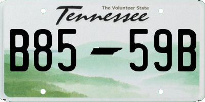 TN license plate B8559B