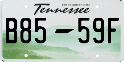 TN license plate B8559F