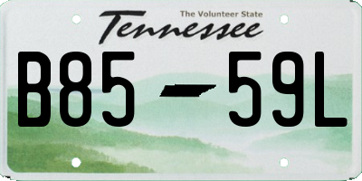 TN license plate B8559L