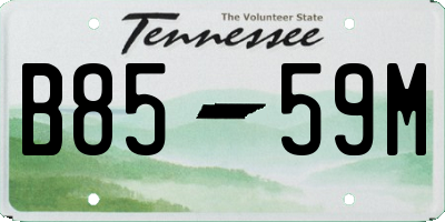 TN license plate B8559M