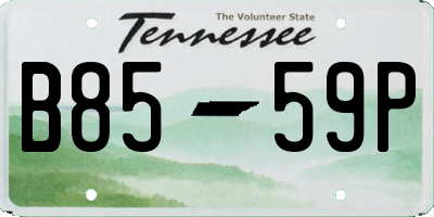 TN license plate B8559P
