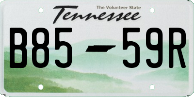 TN license plate B8559R