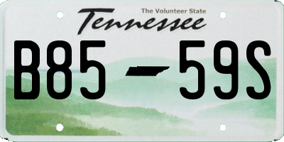 TN license plate B8559S
