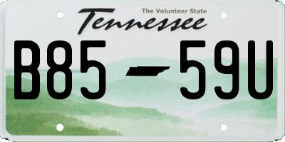 TN license plate B8559U