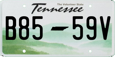 TN license plate B8559V