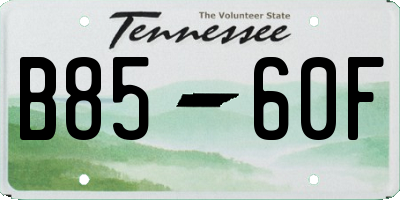 TN license plate B8560F