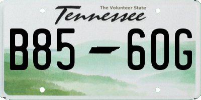 TN license plate B8560G