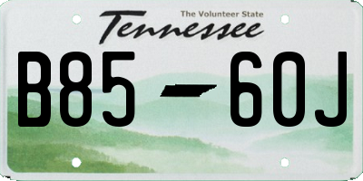 TN license plate B8560J