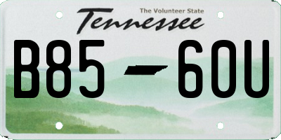 TN license plate B8560U