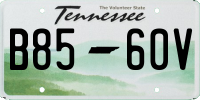 TN license plate B8560V